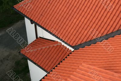 The red tiled roof top