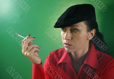 Woman with a cigarette