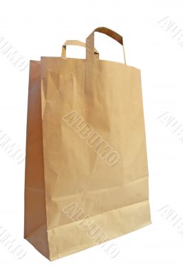Brown paper shopping bag