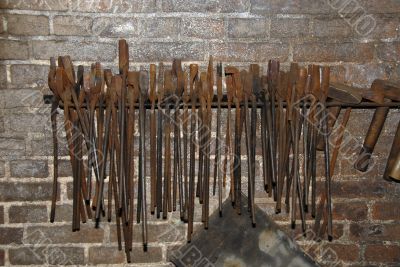 tools in an old smithy