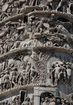 Close up of Carved Roman Doric Column