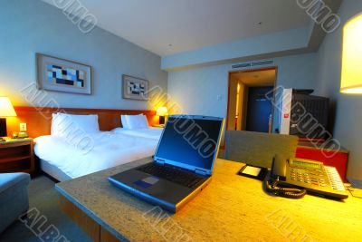 Interior of a modern hotel room