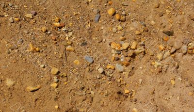 Sand and stone.