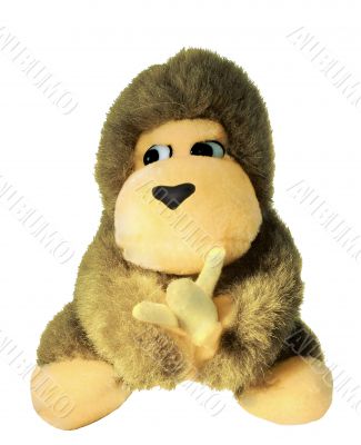 The monkey and a banana.
