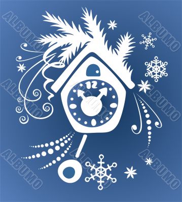 blue cuckoo clock