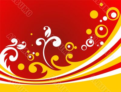 floral curls background