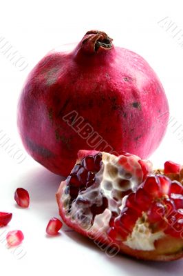 Pomegranate isolated