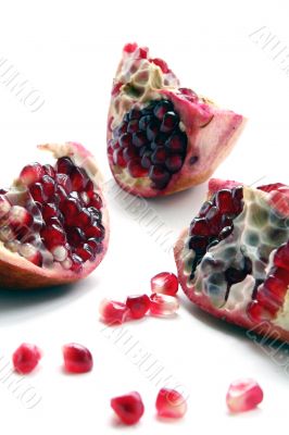 Pomegranate isolated
