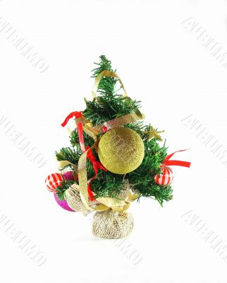 Christmas fur-tree with ornaments