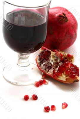 Pomegranate isolated