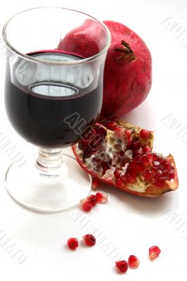 Pomegranate isolated