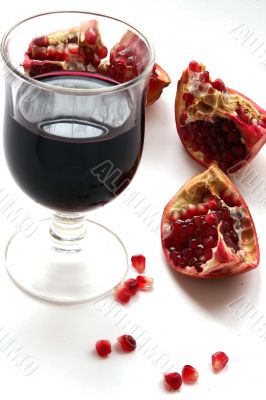 Pomegranate isolated