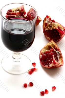 Pomegranate isolated
