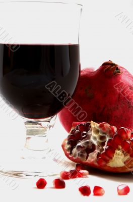 Pomegranate isolated