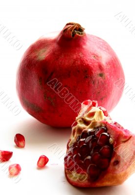 Pomegranate isolated