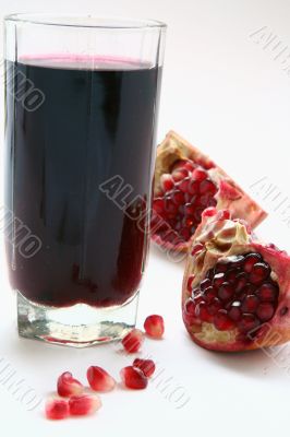 Pomegranate isolated