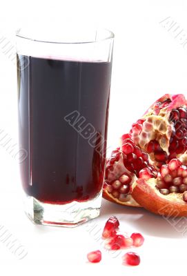 Pomegranate isolated