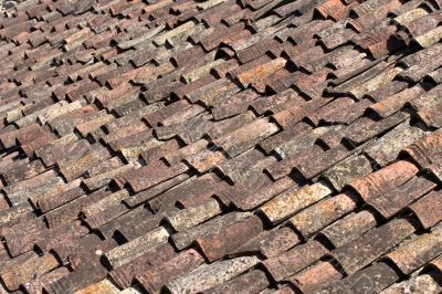 tiled roof close-up