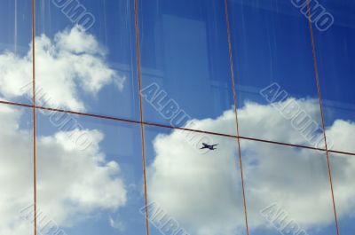 Airplane reflection