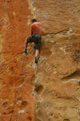 Bare back climber
