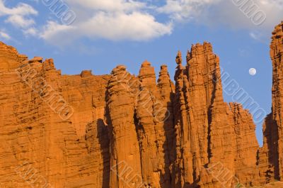 Fisher Towers and Moon