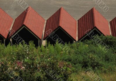 Beach hut roofs