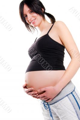 young pregnant woman