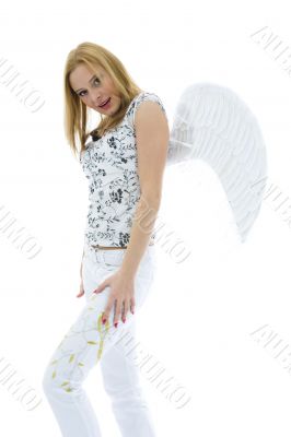 Beautiful woman with wings