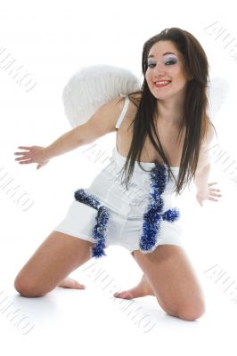 Beautiful woman with wings