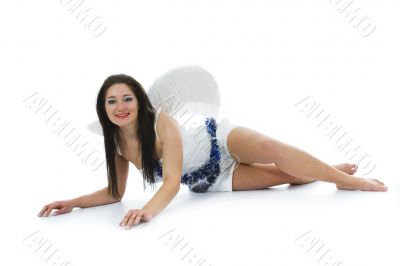 Beautiful woman with wings