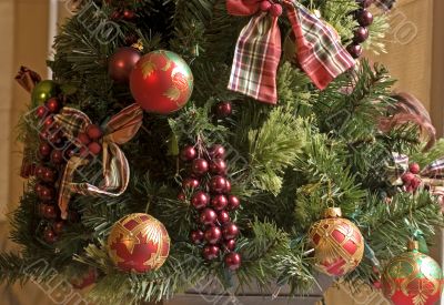 Tree with Bows and Berries