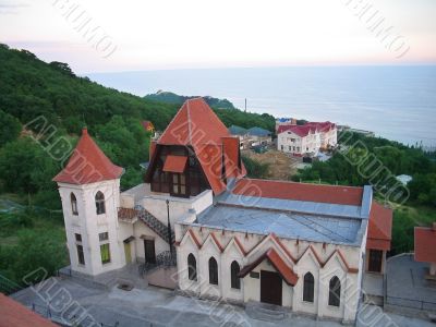 The beautiful house on coast of the black sea