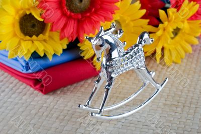 silver rocking-horse