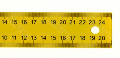  Ruler on a white background.