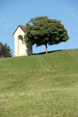 Chapel on field