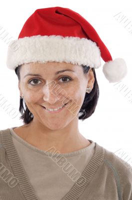 girl with Santa Claus hat