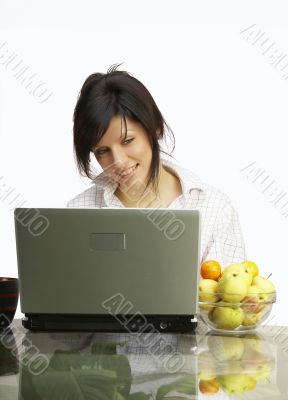 beautiful woman with laptop