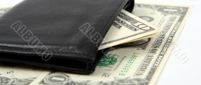 Black leather wallet