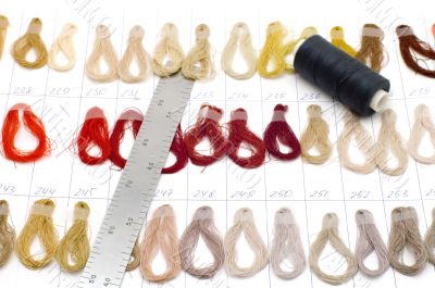 Sewing color map on white