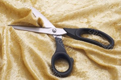 scissors on material