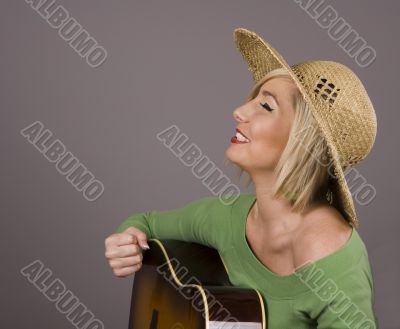 Blonde Guitar Pumping Fist