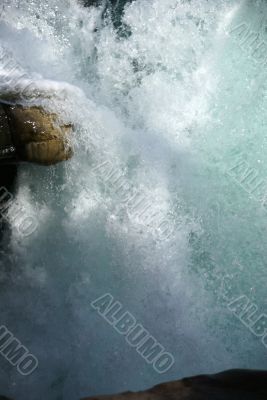 Detail, waterfalls,	Athabasca Falls