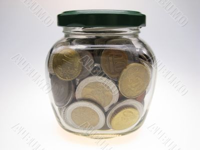 jar and coin
