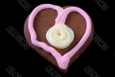 christmas gingerbread heart