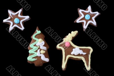 christmas tree  gingerbread composition