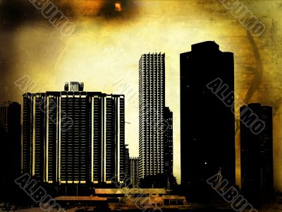 Grunge buildings in Chicago