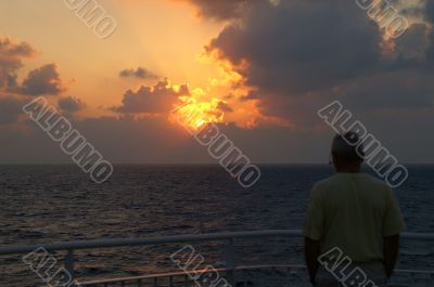 Mediterranean sea sunset