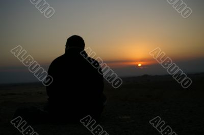 Looking to a sunset - meditation