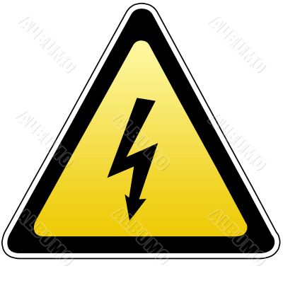 High voltage sign