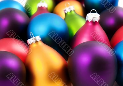 Colorful christmas baubles